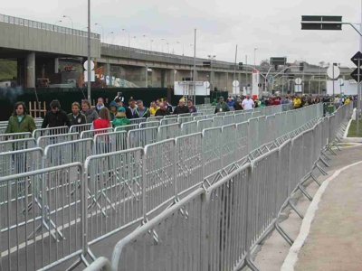 Gradil de proteção para eventos